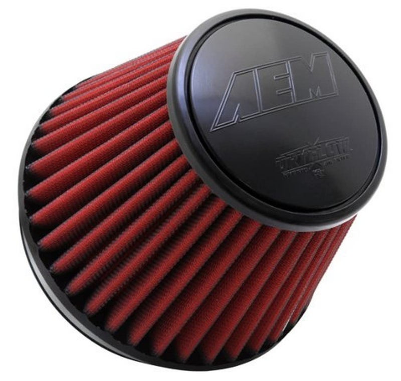 AEM 21-209DK Universal DryFlow Clamp-On Air Filter: Round Tapered; 6 in (152 mm) Flange ID; 5.25 in (133 mm) Height; 7.5 in (191 mm) Base; 4.75 in (121 mm) Top - Image 1